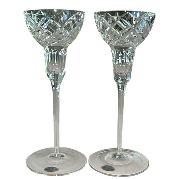 Two Regent Collection Candlestick Holders Full Lead Crystal Vintage Handmade - Picture 3 of 17